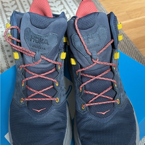 Hoka Hiking Sneakers - Navy and Yellow - Picture 2 of 5